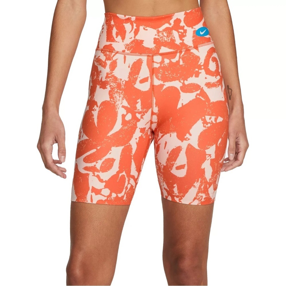 Nike Women's One Luxe Icon Clash Mid-Rise Training Bike Shorts